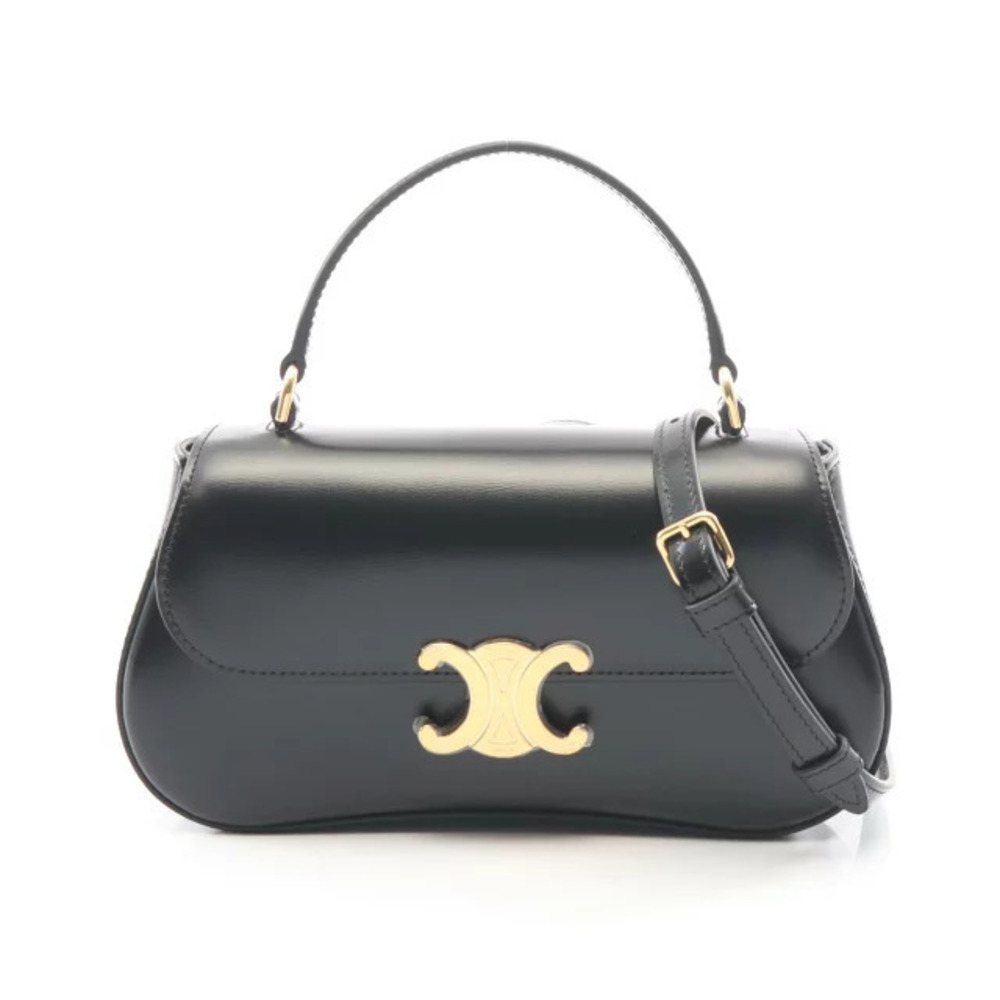 Celine Teen Laura Handbag Leather Black